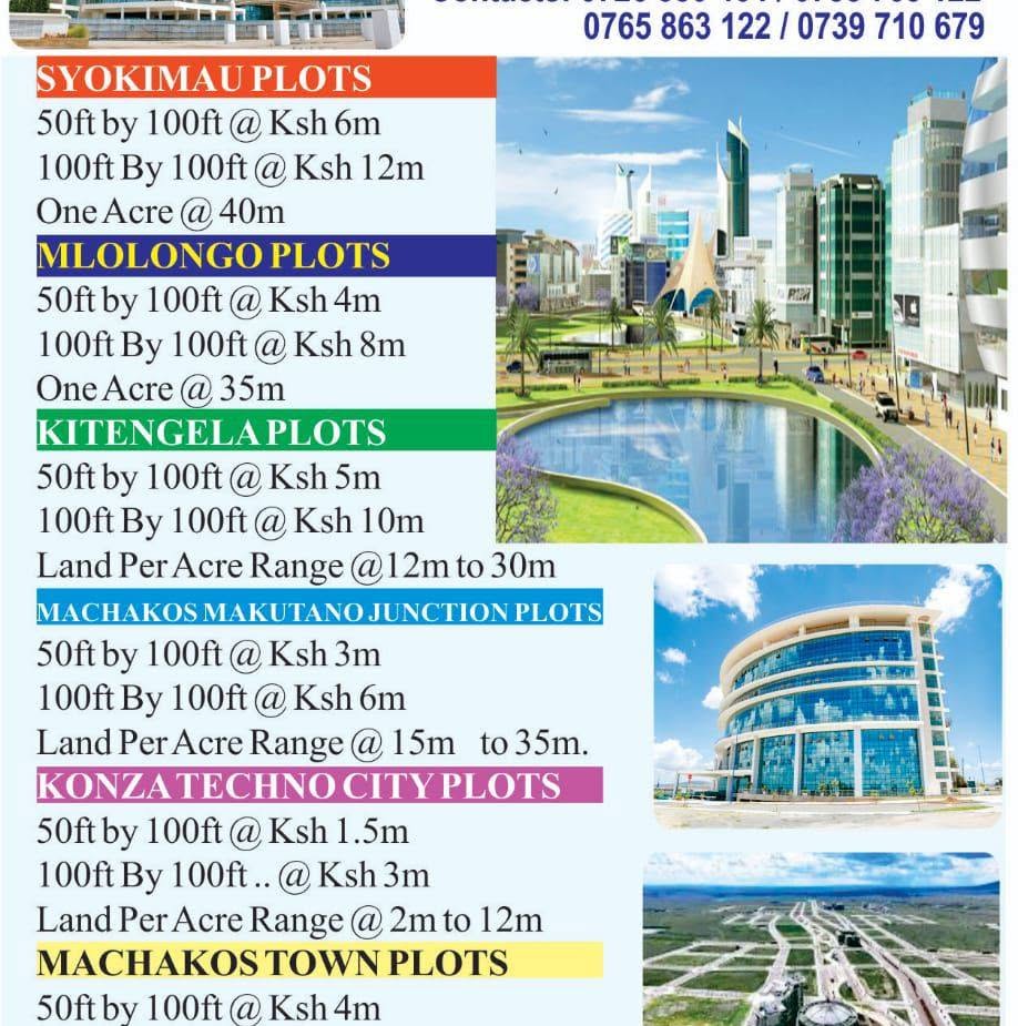 PLOTS AT MLOLONGO AREA